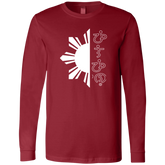Filipino in Baybayin Script Half Sun Mens Jersey Long Sleeve T-Shirt